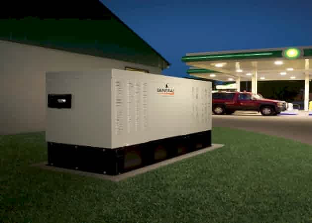 generator maintenance Generator next to building